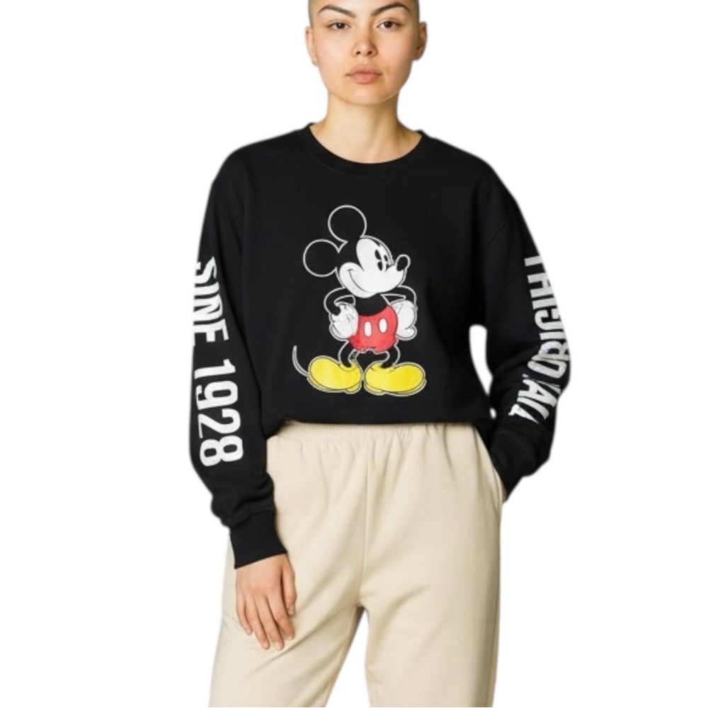 DISNEY Mickey Mouse “The Original Mickey Mouse 1928” Sweatshirt in Black Size M - Picture 2 of 11